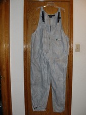 Mens Frogg Toggs Outerwear Silver/Gray Bib Overalls & Hooded Jacket Large 