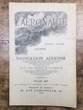 L’aéronaute 1897 Rare Revue Navigation Aérienne Aérostat Stenzel Neufmontiers