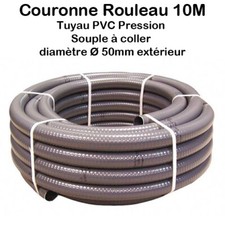 Couronne Rouleau 10M Tuyau PVC Pression Souple à coller Ø 50mm  diamètre Piscine