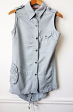 GILET TUNIQUE gris argenté STK by SETRAK Taille S 34 36 NEUF !