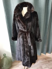 Magnifique manteau long en vison t 36 38 vintage retro 
