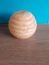 abat jour suspension globe boule verre opaline pate verre art déco Clichy 