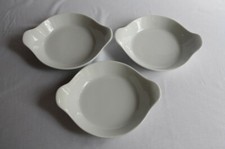 Cassolette grand ramequin plat à gratiner pour four en porcelaine lot de 3