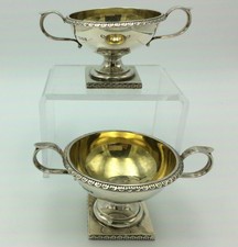 Paire de Victoria silver table sels ou Condiment Bols Edward Barnard et fils 1859