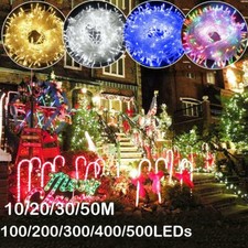 10M/50M LED Guirlande Lumineuse Lumière Féérique Éclairage Extérieur Décor Fête
