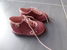 Chaussures bébé fille violette/rose en cuir, Pointure 19, Marque Pat & Ripaton