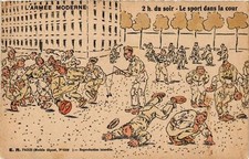 CPA AK Militaire L'Armée Moderne 2 h. du soir sport dans la cour (697019)