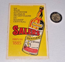 Autocollant/sticker Salers Gentiane LABOUNOUX Distillerie MONTAIGNAC../Vintage