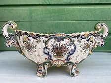 Ancienne rare jardinière céramique faïence Desvres Henriot Quimper Rouen signée