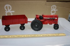 Vintage Ertl Metal Farm Cart with International Farmall 656 Tractor LOOK! JSH