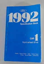 Tabellenbuch Ford Festiva/Lincoln Continental/Mercury Table Etc. Modèle Année