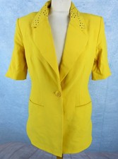 GUY LAROCHE BOUTIQUE Veste Taille 38 FR - Manches courtes - Jaune