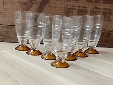 ensemble de 8 verres à pied ancien - orange - Vintage