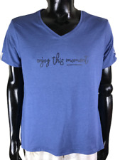 T-shirt Homme Bleu Vêtement Occasion Homme Bonne Qualité Manche Courte Col V TU