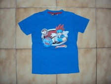 T-shirt MC bleu pour garçon en 8 ans en TBE