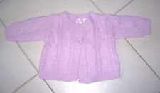 Gilet fille OKAIDI 5 ans rose manches ¾ fermeture par 2 boutons 