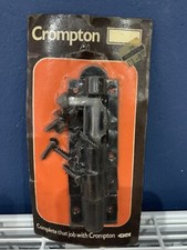 Vintage Crompton porte métallique porte Slider Bolt Cabane de jardin Noir Argent 5 in (environ 12.70 cm)