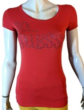? GUESS Taille  34 ? Superbe haut top tee shirt manches courtes rouge femme
