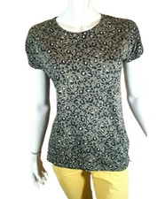 IKKS WOMEN  Taille S - 36  Superbe haut top tee shirt manches courtes kaki bronz