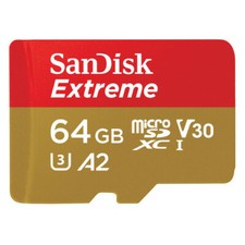 Sandisk Extreme 64 Go micro SD XC Carte mémoire U3 V30 UHS-I 4K Vidéo A2