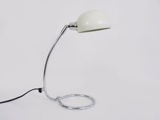 Lampe de bureau, lampe de chevet à tête pivotante en métal chromé 