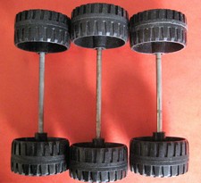 MECCANO lot : 6 roues plastique auto /camion / 4x4  Ø 45 m/m largeur 25 m/m