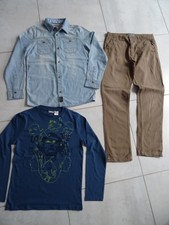 ensemble garçon 14 ans: la redoute=chemise, TS neuf,pantalon