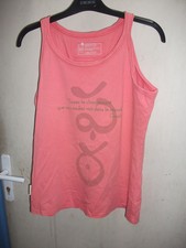 Tee-shirt débardeur rose en coton bio équitable, LEA NATURE, T 40/42