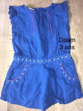 Dpam 3 Ans Fille : Combinaison Bleue Été TBE