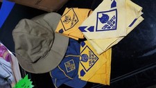  Cub Scouts Lot of 3 Scarves hat, and camping hat 