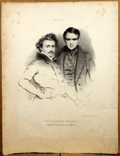 Tony et Alfred JOHANNOT Lithographie d'après Nature Jean GIGOUX Revue l'Artiste