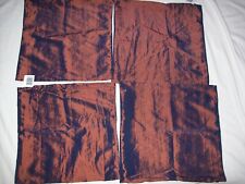 Lot de 4 housses de coussins  marron reflet violet Neuf