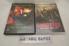 LOT 2 DVD ARNOLD SCHWARZENEGGER - L'EFFACEUR + SABOTAGE (vendeur pro)