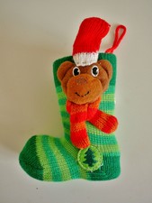 NEUF 2 Bottes Decoration arbre Noel FIZZY Hanging Christmas boots Tree NEW