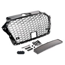 CALANDRE NOIR BRILLANT LOOK RS3 POUR AUDI A3 ET S3 8V PHASE 2 DE 05/2016 A 2019