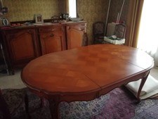salle a manger complète louis xv en merisier