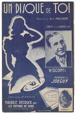 Un Disque de Toi de VISCONTI Paroles Robert MALLERON Musique JOEGUY en 1942