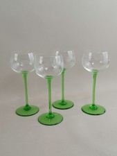 4 VERRES A VIN BLANC D'ALSACE CRISTAL TAILLE