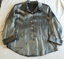 Chemisier Baiser Salé Gris brillant Taille 3  Shiny gray blouse Size 3