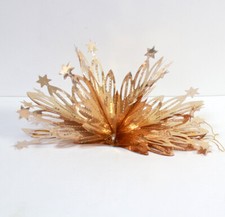 Etoile pliante or et argent à suspendre