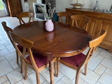table de salle à manger en merisier avec 6 chaises