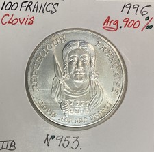 100 FRANCS COMMEMORATIVE (1996) Clovis - Monnaie en Argent // Qualité : TTB