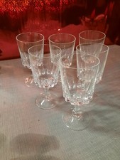 6 verres à eau en cristal d'Arques modèle Louvre