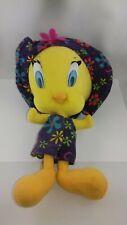 Peluche looney tunes TITI habillé fleuri avec chapeau 1998 25cm