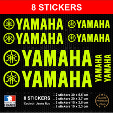 8 Stickers YAMAHA Jaune FLUO Autocollants compatible Moto Scooter Quad Adhésifs