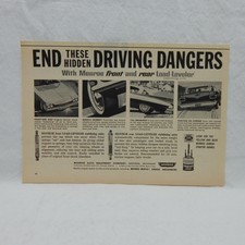 MONROE SHOCK ABSORBERS VINTAGE 1963 ADVERTISING MAGAZINE 1/2 PAGE AD