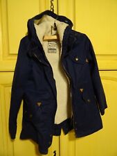  10/12ans ,capuchon ,chaude veste  bleue CREEKS  DOUBLURE POLAIRE  3POCHES 