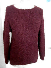 PULL BORDEAUX POILU ATMOSPHERE TAILLE 36 COM9