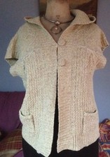 Gilet beige manches courtes T3