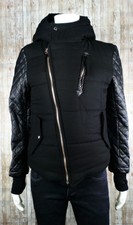 Veste Doudoune à Capuche Asymétrique Bi-matière Hiver Homme Taille S M 